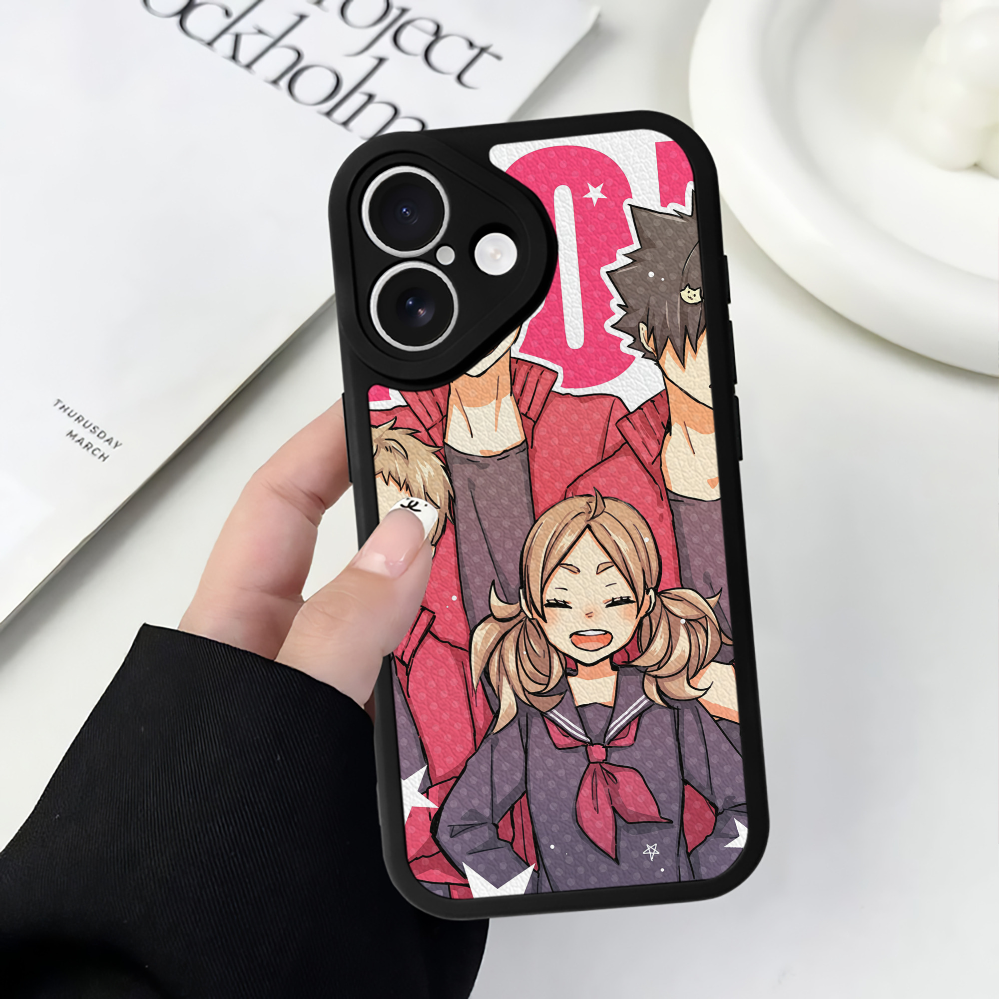 （画像用） ハイキュー!! Haikyu!! 【iPhone 16シリーズ対応】シリコンスマホケース（レザー調） 材質：シリコン